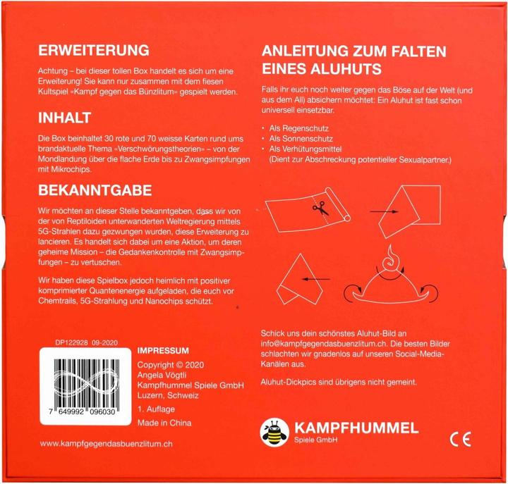Produktbild Kampfhummel Aluhut-Erweiterung (Deutsch)