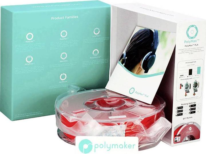 Image du produit Polymaker 70153 - Filament - PolyMAX PLA - rouge - 750 g (Bien que le PLA, 1.75 mm, 750 g, Rouge)