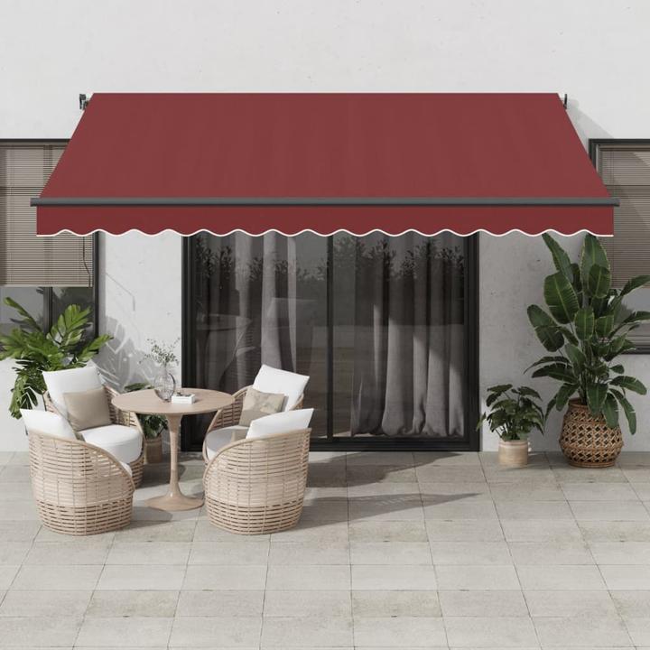 Image du produit VidaXL Markise Automatisch Gelenkarmmarkise Sonnenmarkise Balkonmarkise Weinrot (4 m)