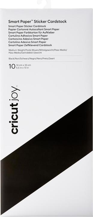 Cricut Papier autocollant JOY 14 x 33 cm, 10 pièces, noir