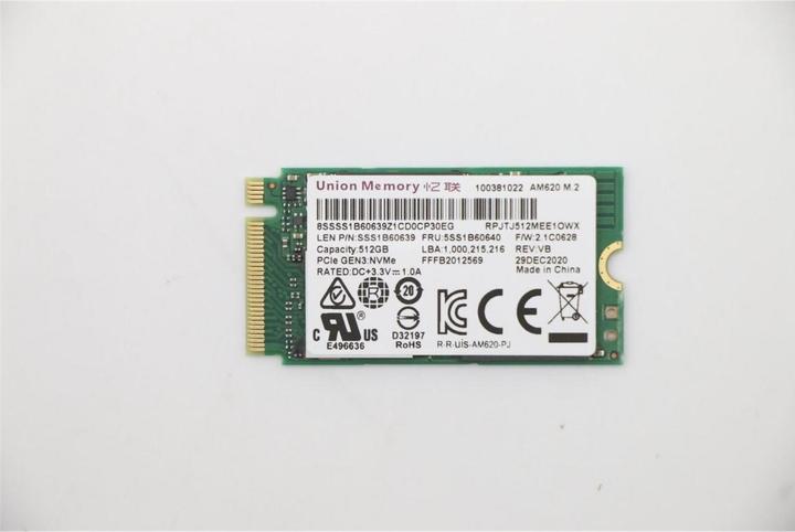 Image du produit Lenovo UMIS AM620 512GB PCIe 2242 (512 Go, M.2 2242)