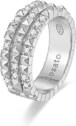 Produktbild Rosato Original silver ring with cubic cubes RZA015 - Circuit: 54 mm (L) (54)