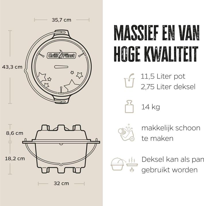 Actual product image Grillfürst Dutch Oven BBQ Edition DO12