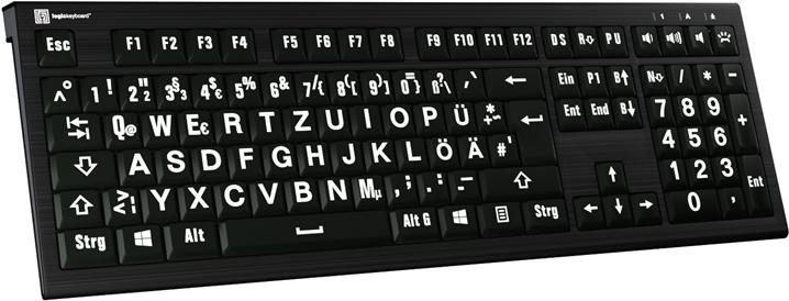 Produktbild Logickeyboard XL-Print Astra2 BL Keyboard dt. (PC) (DE, Kabelgebunden)