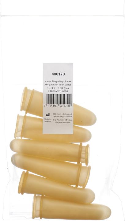 Sanor Fingerling Latex Grösse 3 gepudert leicht (0.07 m)