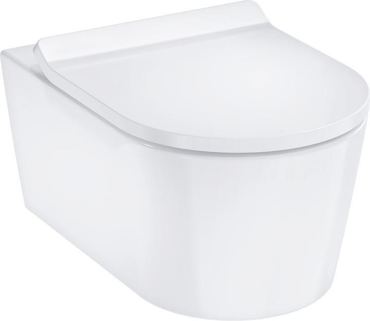 hansgrohe EluPura S Wand-WC Set 540 AquaHelix Flush, inkl. WC-Sitz, HygieneEffect, Weiss, 540x360mm