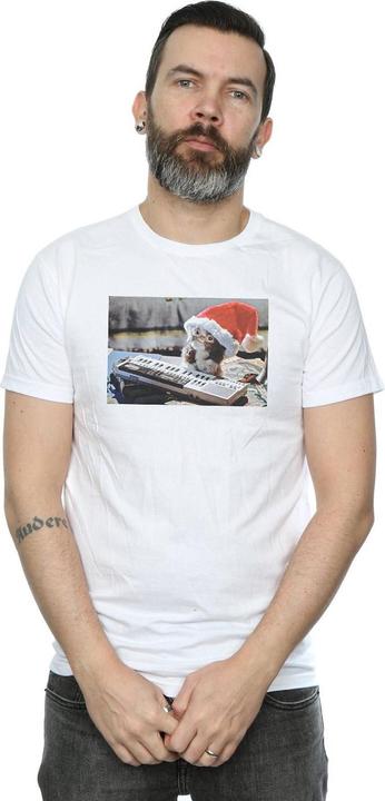 Actual product image Universal Textiles Mens Mogwai Christmas Hat T-Shirt (L)