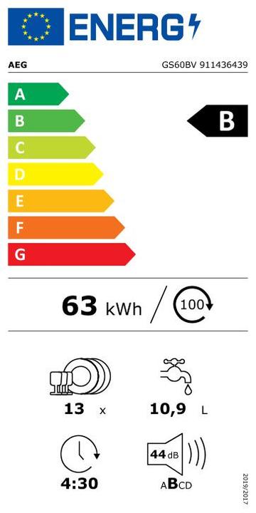 Etichetta energetica AEG GS60BV