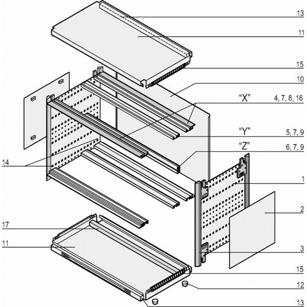 Actual product image Schroff ratiopacPRO air complete enclosure - RAT.PRO AIR 6/7HE 84TE 435T (84 RU, 19 inch rack)