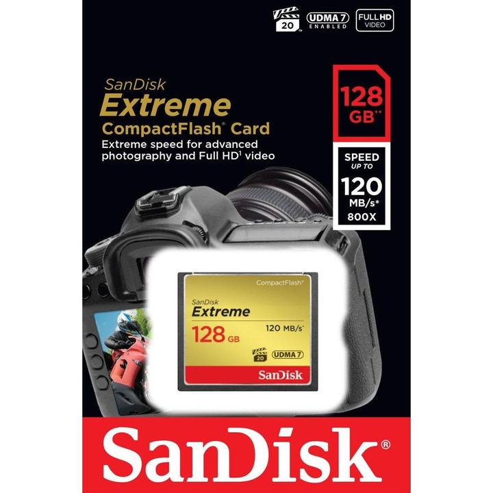 Produktbild SanDisk Extreme Compact Flash, 800x (128 GB, CF)