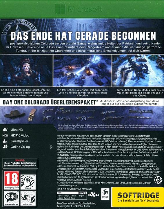 Produktbild Deep Silver Wasteland 3 - Day One Edition (Xbox One X, Xbox Series X, DE)