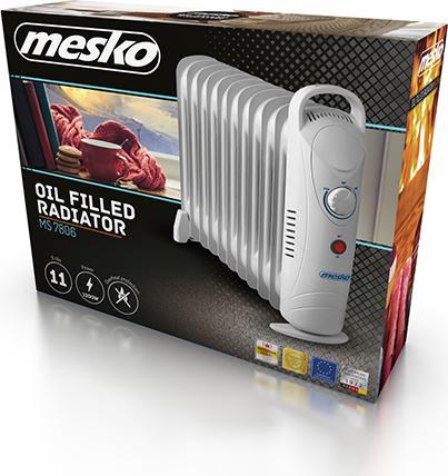 Actual product image Mesko MS7806 Electric Space Heater Indoor Oil Fan Heater (1200 W)