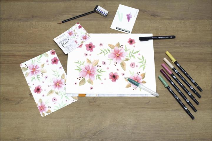 Produktbild Tombow Watercoloring-Set Floral (Floral, 10 x)