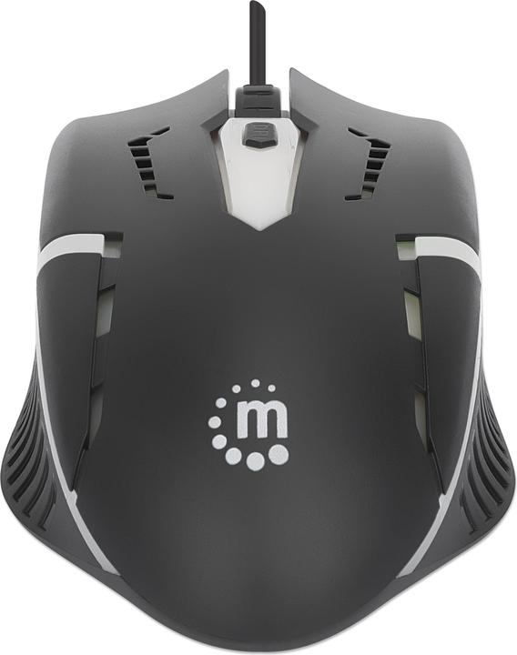 Actual product image Manhattan RGB LED Optical USB Gaming Mouse (Cable)