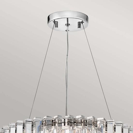 Produktbild Elstead Lighting Crystal Skye LED Kronleuchter G9 8-fach 14cm Chrom IP44 (53 cm)