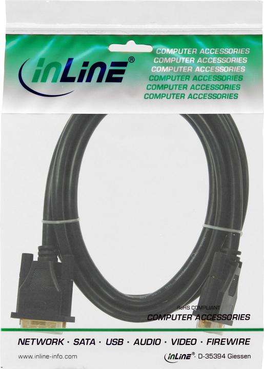 Actual product image InLine DVI-D - DVI-D cable 20m black (17778P) (20 m, DVI)