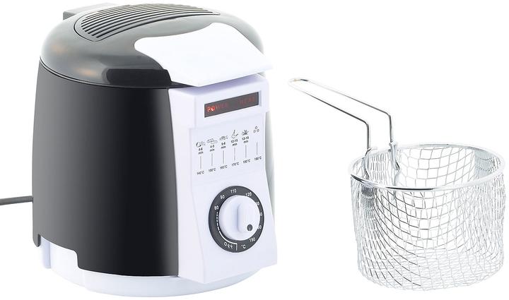 Actual product image Rosenstein & Söhne Compact tabletop deep fryer with fondue set