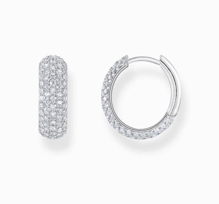 Image du produit Thomas Sabo Créoles avec pavé de zirconium blanc (Argent sterling 925)