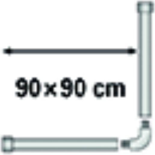 Actual product image Diaqua Shower curtain track Special 90x90 cm