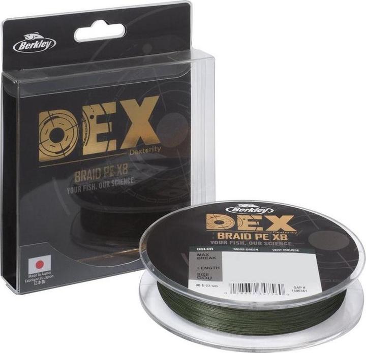 Berkley DEX Braid x8: filo da pesca di alta qualità per pescatori professionisti (5.40 kg, 0.06 mm)
