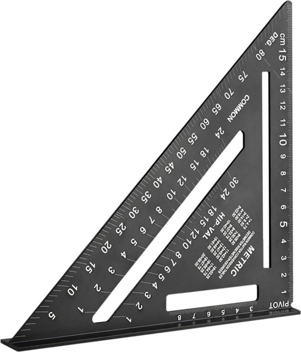 Produktbild Stahlwerk Lineal Set mit Multiwinkel-Messlineal, Dreikant-Lineal, Winkeldreieck (300 mm)