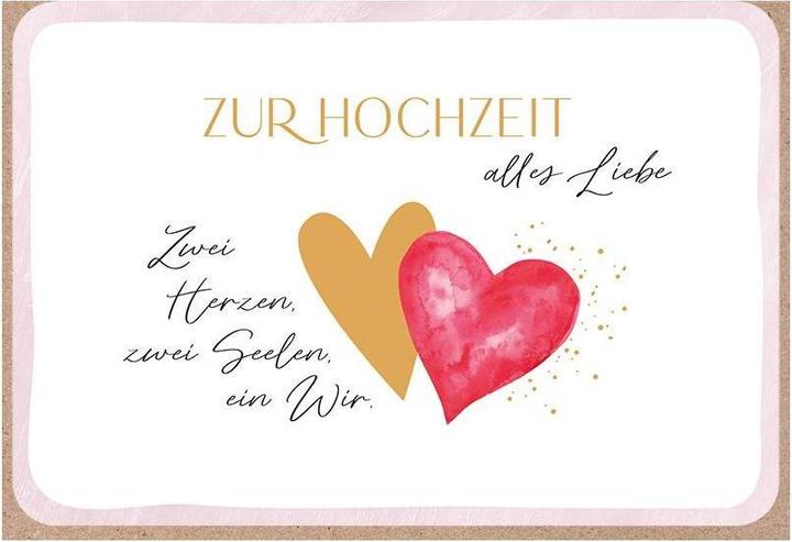 Immagine prodotto ABC Biglietto di matrimonio Due cuori B6 (1 pz.)