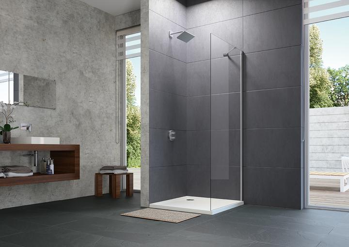 Image du produit Hüppe Design pure paroi latérale pour porte basculante Butée gauche et droite pour receveur de do (200 cm, 89 cm, 6 cm)