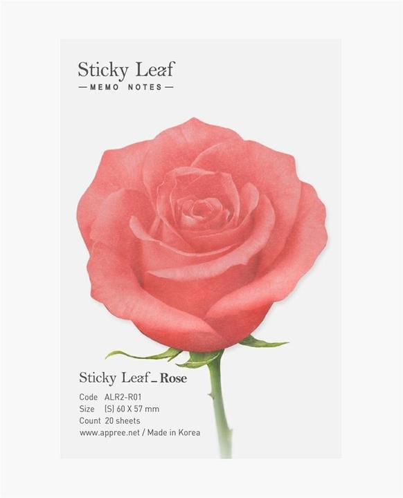 Appree Haftnotizen - rote Rose