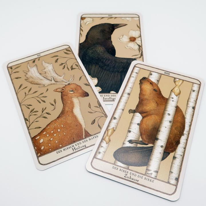 Actual product image Woodland Wardens: 52 Orakelkarten mit Booklet (German, Jessica Roux, 2023)