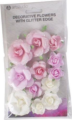 Actual product image Paper flowers with glitter