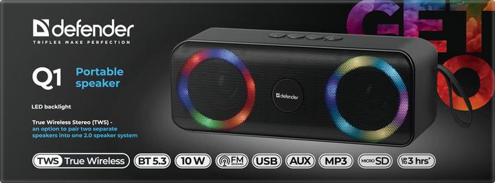 Immagine prodotto Defender Altoparlante Beatbox 20 Bluetooth 20w Luce/Bt/Mic/Fm/Usb/Tf (5 h, Batteria)