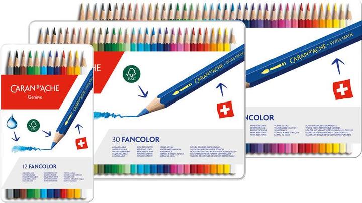 Image du produit Caran d'Ache Boîte métallique de crayons de couleur Fancolor (Multicolore, 40 x)