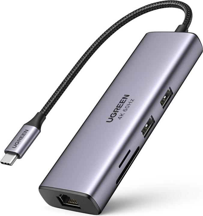 Produktbild Ugreen 7in1 Multifunktions-HUB (USB-C, 7 Ports)