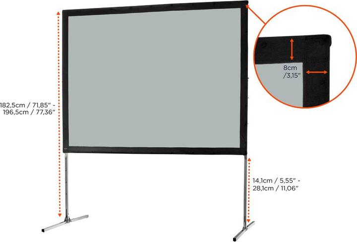 Image du produit Celexon Mobile Expert Folding Frame Screen - Écran de projection (99.61", 4:3)