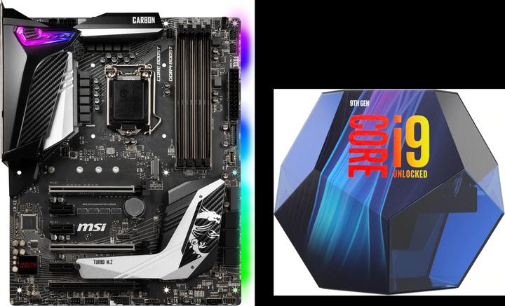 Produktbild MSI Z390 Gaming Pro Carbon + Intel Core i9-9900K