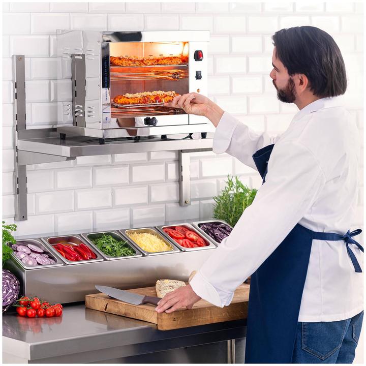 Actual product image Royal Catering Gastronorm Pan Holder - Incl 6 1/6 Gastronorm Containers with Lids (2.20 l)