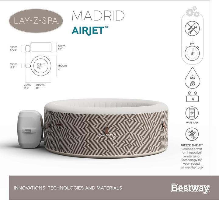 Actual product image Bestway Lay-Z-Spa Madrid (4 pers.)