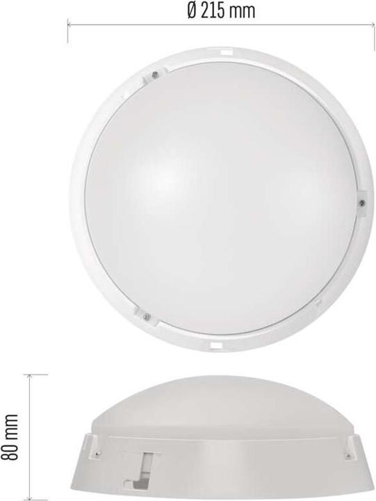 Produktbild Emos LED Deckenleuchte, rund, schw./w. 14W neutralweiss (1100 lm)