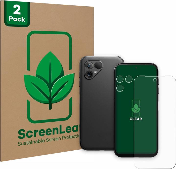 ScreenLeaf Protective film sustainable screen protector screen protector film clear transparent (2 Piece, Fairphone 5)