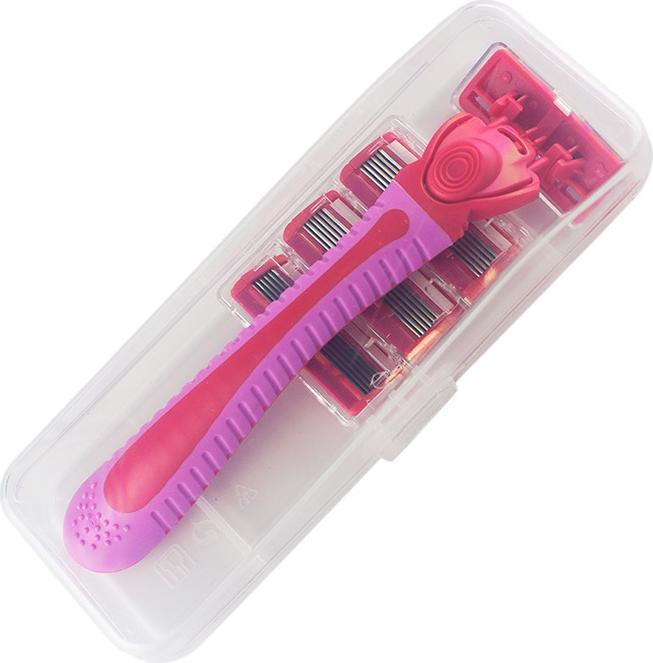 Actual product image JTI Razor with replaceable blades in a storage box - Red