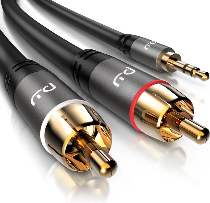 Produktbild Primewire Audio Kabel / 3,5mm Klinke zu 2x Cinch (3 m, 3.5mm Klinke (AUX), Cinch)