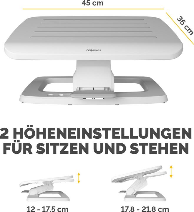 Actual product image Fellowes Hana Lt Foot Rest White (45 x 35 cm)