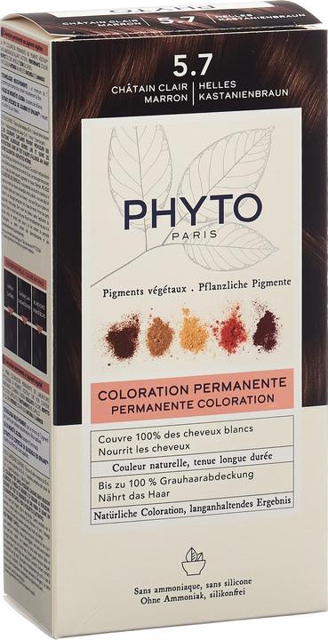 Actual product image Phyto Phytocolor Kit 5.7 (5.7 Brown Light Chestnut)