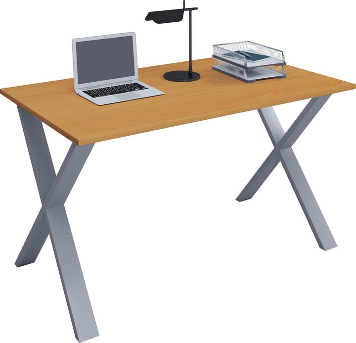 Produktbild VCM Premium Büromöbel Schreibtisch Lona X Silber (110 x 80 x 76 cm)