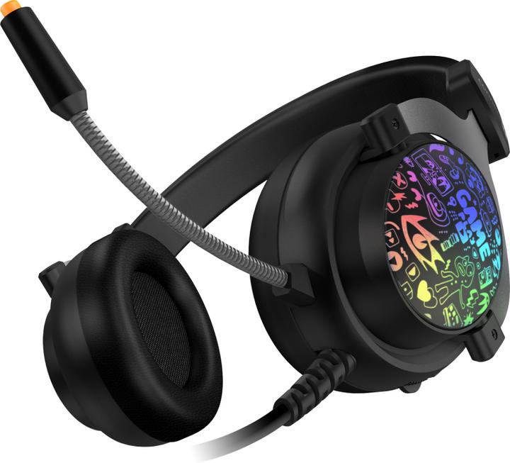 Produktbild Connect IT Słuchawki Doodle RGB Czarne (CHP-6501-BK) (Kabelgebunden)