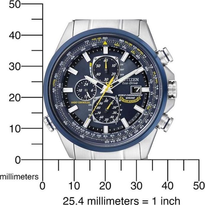 Actual product image Citizen Promaster Sky AT8020-54L Horloge - Staal - Zilverkleurig - 43 mm (Chronograph, Radio-controlled clock, Digital watch, Analogue wristwatch, 44 mm)