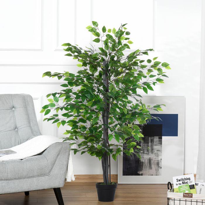 Image du produit Swisshandel24 Arbre Banyan artificiel Décoration Bois massif Arbre artificiel Simulation d'intérieur Décoration (145 cm)