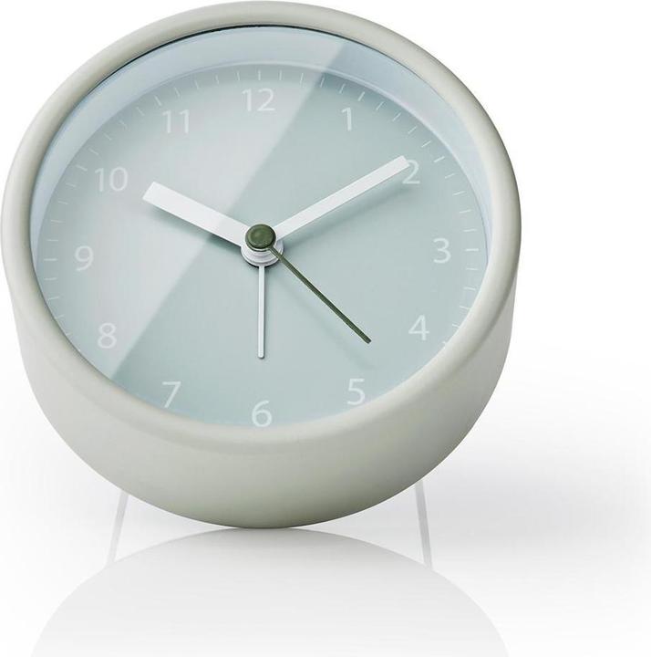 Nedis Analogue Desk Alarm Clock Snooze Function Green
