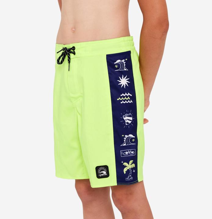 Image du produit Olaian Boardshort surf Garçon - 900 band jaune (10, 11, 12)