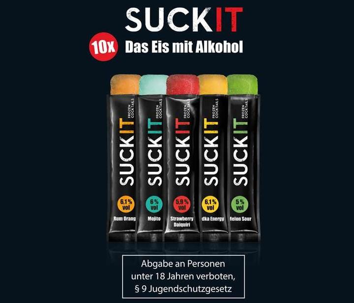 Actual product image SUCKIT ICE Alcohol ice cream box of 10 (1 x 40 cl)